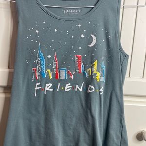 Friends Teal Matching Tank Top and Shorts Set